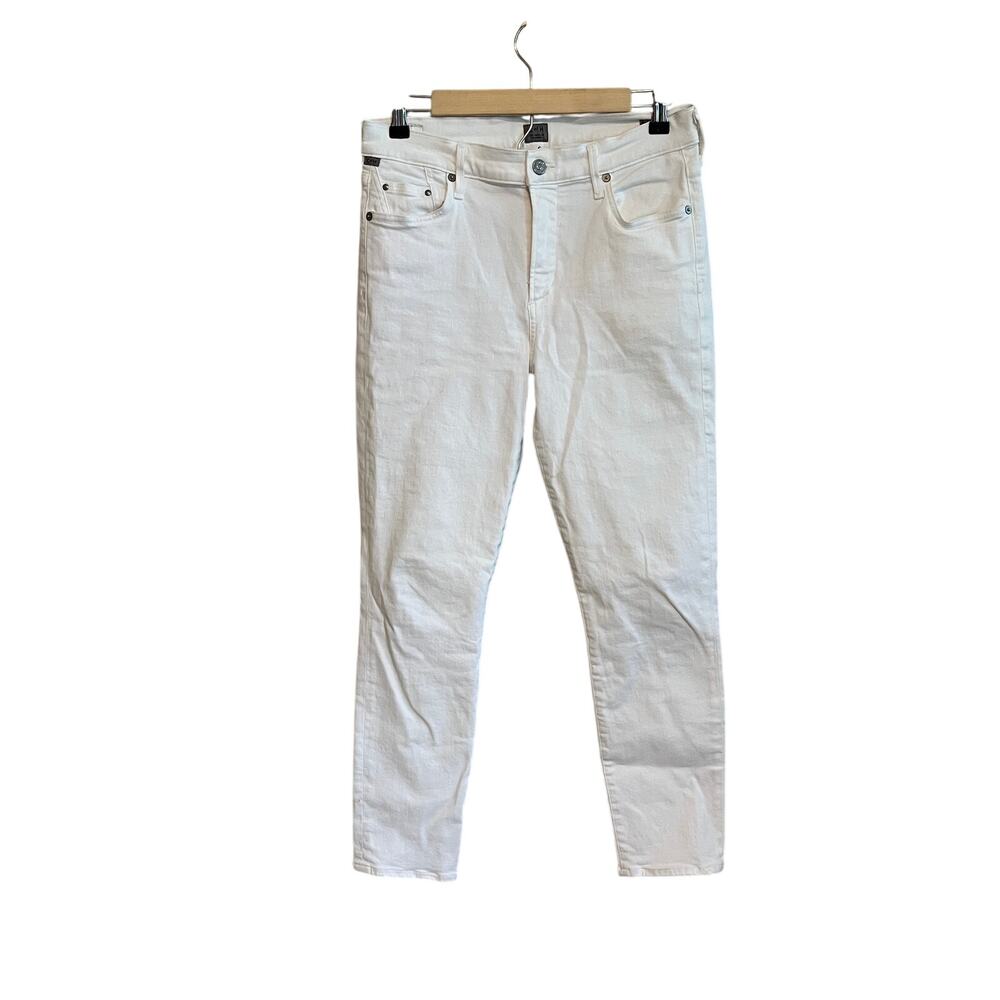 Citizens of Humanity Skinny Jeans Rocket Crop High Rise White Sculpt Size 29 - Picture 2 of 13